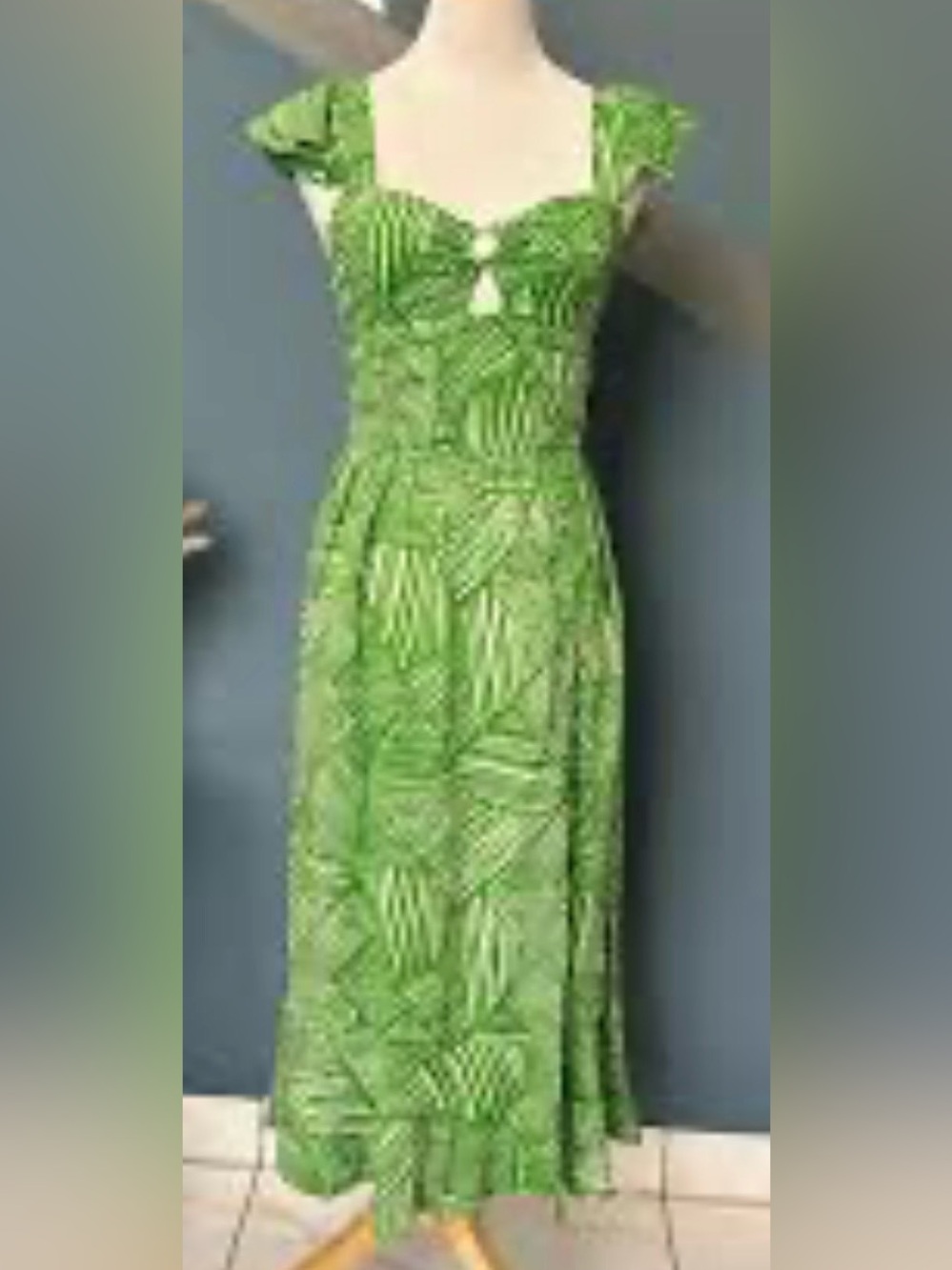 Free People Band of the Free Maxi Dress XS Boho Cutout Geometric Anthropologie